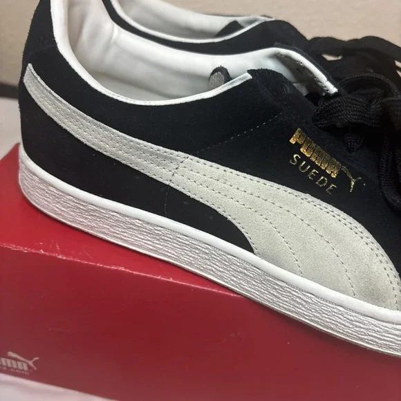 Puma Men's Suede Classic Sneaker, Size 12 M, Black - Picture 9 of 16